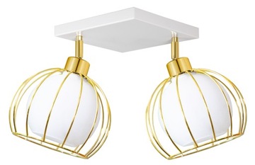 LAMPA WISZĄCA SUFITOWA ŻYRANDOL ZŁOTA SZKLANA KULE
