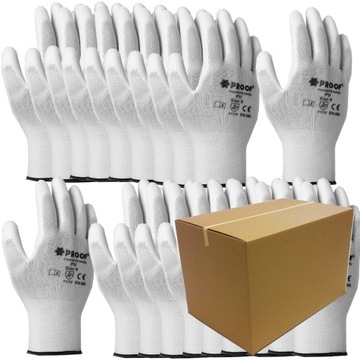 ПЕРЧАТКИ ЗАЩИТНЫЕ РАБОЧИЕ БЕЛЫЕ ПУ ПЕРЧАТКИ ПРОЧНЫЕ СТРОИТЕЛЬНЫЕ ПЕРЧАТКИ ПРОЧНЫЕ 8-10 пар