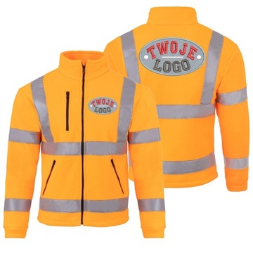 Polar 340 firmowy roboczy HV FLUO z haftem logo XS