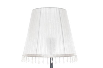 Klosz abażur KRYSZTAŁKI BIAŁY ORGANZA 14x21x19 cm