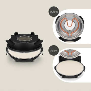 ПЕЧЬ ДЛЯ ПИЦЦЫ КАМЕННАЯ ДОМАШНЯЯ ПЕЧЬ ДЛЯ ПИЦЦЫ 400°C 1200 Вт ТЕРМОСТАТ ТАЙМЕР