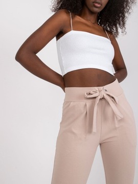 RUE PARIS SPODNIE DRESOWE (L) BEŻOWY Damskie