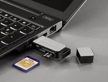 КАРТРИДЕР Hama SD/MicroSD 3.0 Серебристый