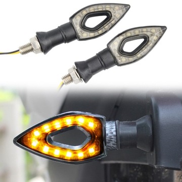 Kierunkowskazy kierunki MOTOCYKLOWE STRZAŁKI 12 LED 4 szt KOMPLET MIGACZE