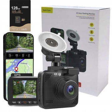 KAMERA WIDEOREJESTRATOR 4K UHD GPS PL MENU SD