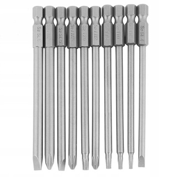 БИТЫ BST LONG BITS 10PC 100MM SLOTS И CROSS SECURITY STAR
