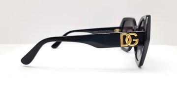 Okulary przeciwsłoneczne Dolce & Gabbana DG4406 501/8G czarne muchy