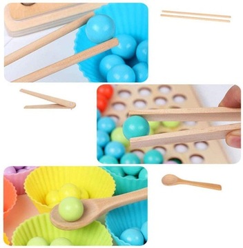 ДЕРЕВЯННЫЙ ПАЗЛ С ШАРИКАМИ МОНТЕССОРИ ДЕРЕВЯННАЯ СОРТИРОВКА-ИГРА-ПАЗЛ ДЛЯ ДЕТЕЙ