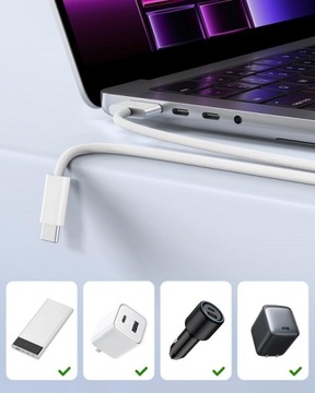 Кабель USB C для Magsafe 3 2,0 м Macbook Pro /Air 140 Вт