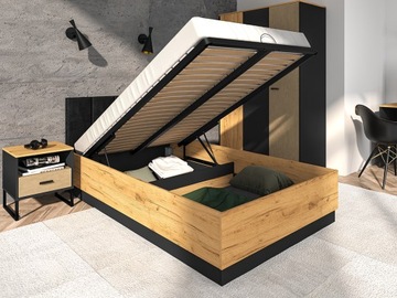 Кровать 120 COLT 0901 с контейнером, MLMFURNISH, БЕСПЛАТНО