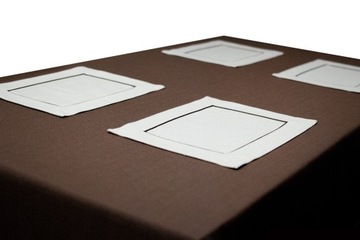 Ажурная настольная дорожка матового коричневого цвета, грязеотталкивающая, как лен, 60Х100.