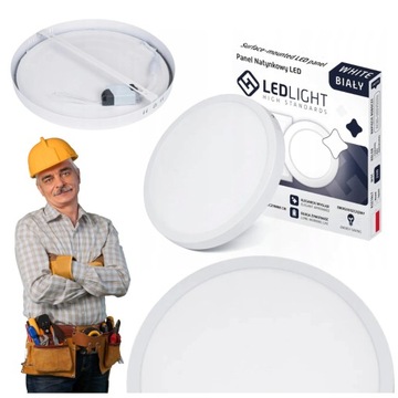 PLAFON LED PANEL NATYNKOWY NIEMRUGAJĄCY CCD NEUTRALNY 18W okragły