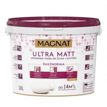 MAGNAT ULTRA MATT ЛАТЕКСНАЯ КРАСКА БЕЛАЯ 10 Л