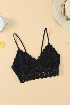 Bralette, koronkowy top na ramiączkach L/XL