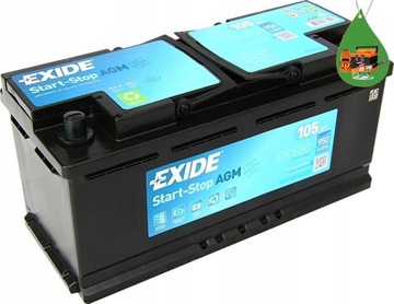 EXIDE START STOP AGM EK1050 105Ah 950A