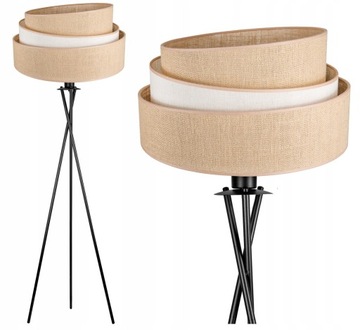 Lampa stojąca podłogowa trójnóg abażur LOFT LED