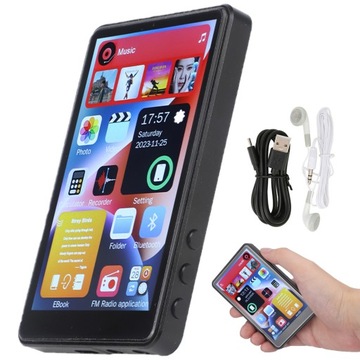 ODTWARZACZ MP4 16 GB BLUETOOTH 5.0 HiFi RADIO DYKTAFON E-BOOK + SŁUCHAWKA
