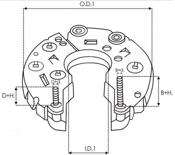 Mostek diodowy alternatora ARC0094