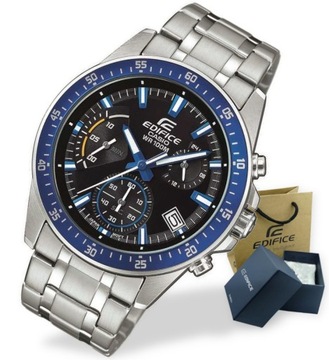 Sportowy zegarek męski Casio Edifice EFV-540D +Box z torebką+ Grawer gratis