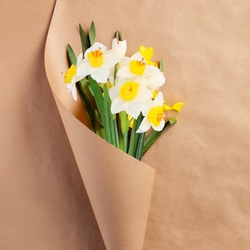 ИСКУССТВЕННЫЕ ЦВЕТЫ, как настоящие нарциссы, белые, 45 см, головки, букеты, кладбище, балкон