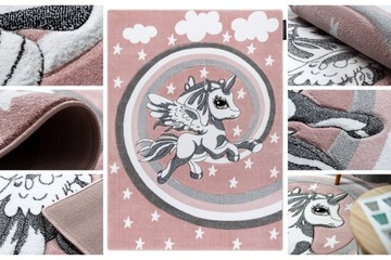 КОВЕР ДЕТСКИЙ 120х170 ЕДИНОРОГ БУЛЬДОГ ПОНИ