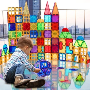 KLOCKI MAGNETYCZNE PANELE NEODYMOWE 56 EL ZESTAW