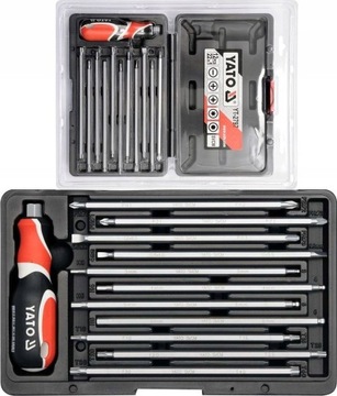 ОТВЕРТКА YATO ОТВЕРТКА СО СМЕННЫМИ НАКОНЕЧНИКАМИ ПЛОСКИЙ КРЕСТОВОЙ TORX HEX IMBUS 22e