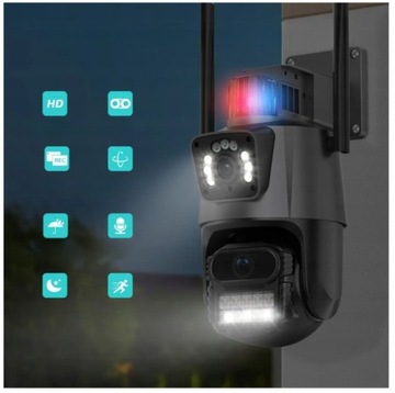 KAMERA ZEWNĘTRZNA alarm 4MP WIFI 3w1 4xZOOM 270 stopni śledzenie ruchu