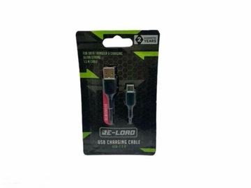 PRZEWÓD ŁADOWANIA RE-LOAD USB TYP C 2.0 CZARNY