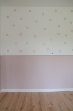 Ромашки, розовые цветы, наклейки на стены