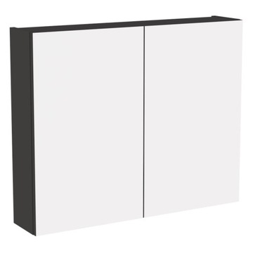 Szafka łazienkowa z lustrem czarna 80 cm Comad Santa Fe Black Wysokość 65 c
