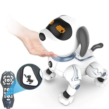 ИНТЕРАКТИВНАЯ РОБО-СОБАКА, УПРАВЛЯЕМАЯ ДИСТАНЦИОННО ГОЛОСОМ ДИСТАНЦИОННОЕ УПРАВЛЕНИЕ ВЫПОЛНЯЕТ ТРИКИ ТАНЦЫ