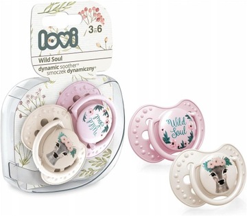 Smoczek DYNAMICZNY 3-6M WILD SOUL GIRL 2szt.