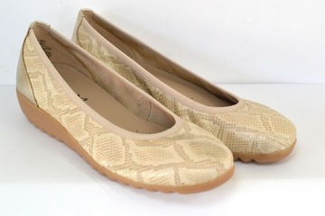 CAPRICE 22161-42 BALERINY LT GOLD COMB BEŻ R.38