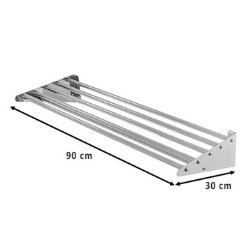 ГАСТРОНОМИЯ полка подвесная из нержавеющей стали 90х30 см Мега-М