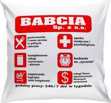 PODUSZKA PREZENT NA DZIEŃ BABCI I DZIADKA JASIEK POSZEWKA DEKORACYJNA B10