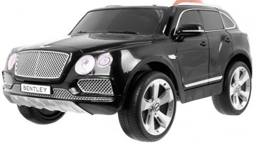 Auto na akumulator Bentley Bentayga dla dzieci Czarny + Koła EVA + Radio MP