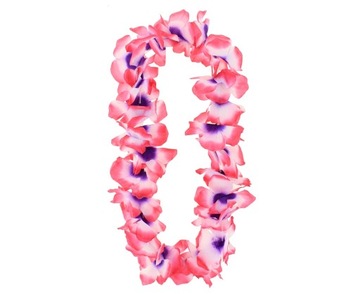 Naszyjnik hawajski, różowo-biało-fioletowy