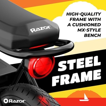 Razor Rambler 16-дюймовый электрический мотоцикл-минибайк в стиле ретро!