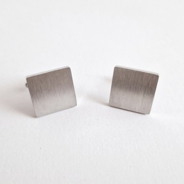 ЗАПОНКИ ДЛЯ КВАДРАТНОЙ РУБАШКИ, МАТОВАЯ СТАЛЬ