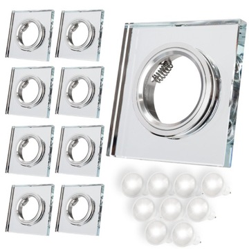 9x OCZKO SUFITOWE LED OPRAWKA + HALOGEN GU10