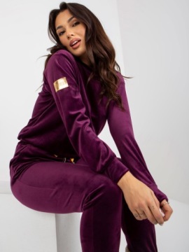 ЖЕНСКИЙ спортивный комплект из 2 предметов Спортивные костюмы VELUR F129, коричневый, XL