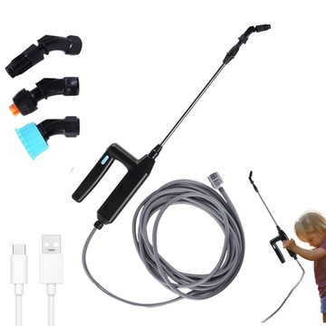 OPRYSKIWACZ PISTOLET NA WODĘ DO PODLEWANIA OGRODU Z 3 DYSZAMI + 5M WĄŻ
