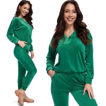 248_ M/38 _WELUROWY DRES BLUZA_SPODNIE