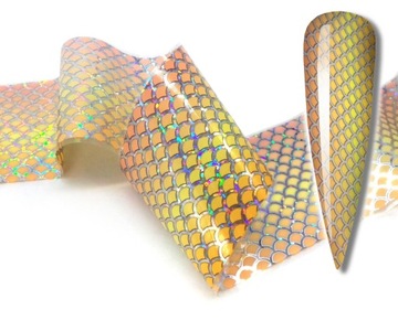 FOLIA TRANSFEROWA 100cmx4cm SYRENKA ZŁOTA ŻÓŁTA