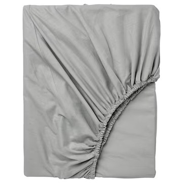PRZEŚCIERADŁO Z GUMKĄ IKEA DVALA JASNOSZARY 160X200CM