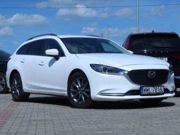 Mazda 6 III Sport Kombi Facelifting 2018 2.0 Skyactiv-G 145KM 2022 Mazda 6 aut Krajowa Biała Perła ACC HUD Blis Full-LED ogrzew.Kierow.+Fotele, zdjęcie 4