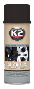 K2 GUMA W SPRAYU COLOR FLEX CZARNY POŁYSK 400 ML