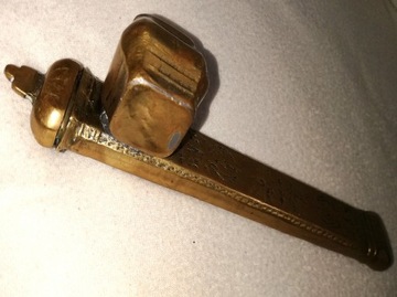 Kalamamarz podrozny inkwell mosiadz brass XVIII w