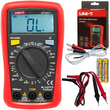 MULTIMETR MIERNIK PRĄDU TESTER NAPIĘCIA LCD UT33C+